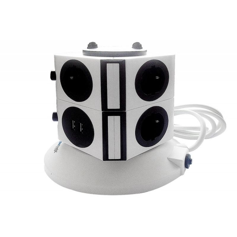 BluMagix 6 CSATLAKOZÓS EUROPAI CSATLAKOZÓ TORONY 4 USB-VEL